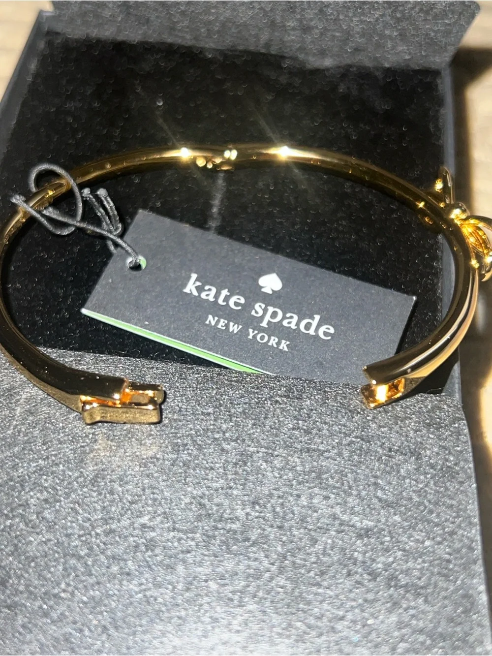 Kate Spade “Boy Meets Girl” Gold Bracelet with Bow Detail - Picture 4 of 5
